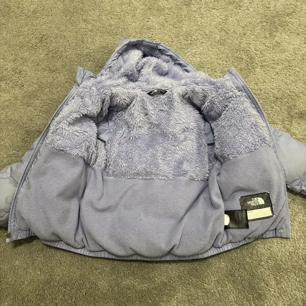 The North Face Toddler 550 Down Puffer Jacket Sherpa Linining Purple Size 6T